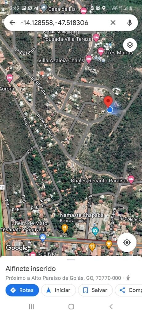Lote 574m2 – R. dos Vinhaticos – Eldorado – Alto Paraíso de Goiás