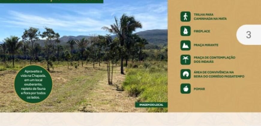 Lotes de 800 a 974m2 m2 –  Condomínio Indaía – Alto Paraíso de Goiás