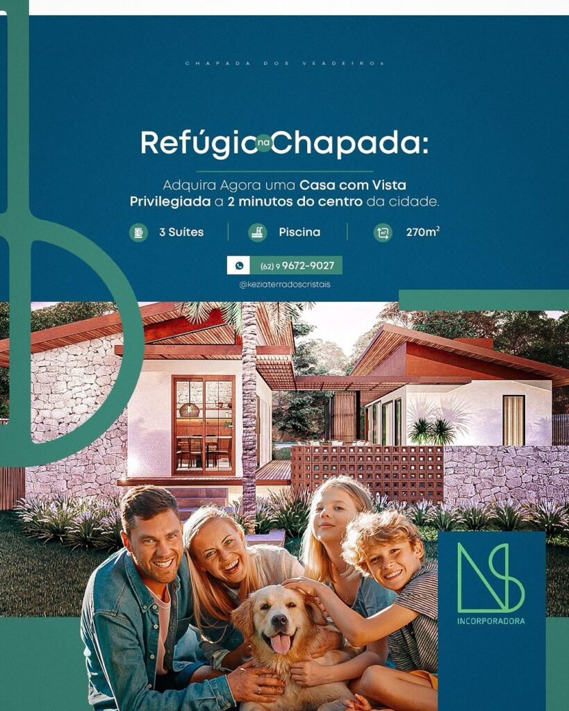 Maravilhosa Casa – Projeto Arquitetônico Moderno de Alto Padrão – Alto Paraíso de Goiás – Chapada dos Veadeiros