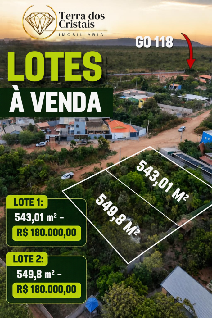 🌿 VENDEM-SE LOTES | SETOR ELDORADO – R$ 180.000,00 CADA LOTE